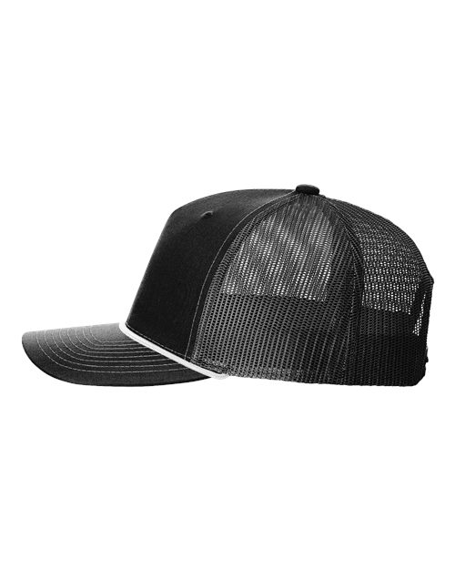 Smash It Sports Classic Rope Trucker Hat - Black/White/Optic