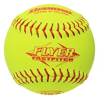 Diamond Sports 12" Flyer 47/375 Leather USA Fastpitch Softballs - 12FPKL
