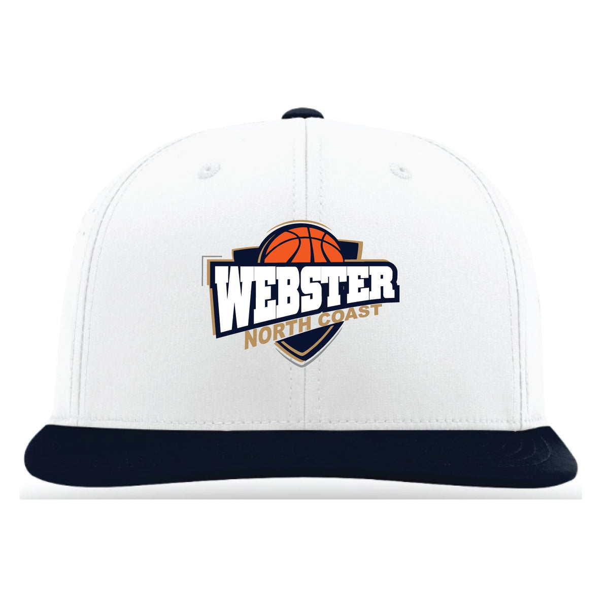 Webster North Coast Basketball Hat - White/Navy-PTS20