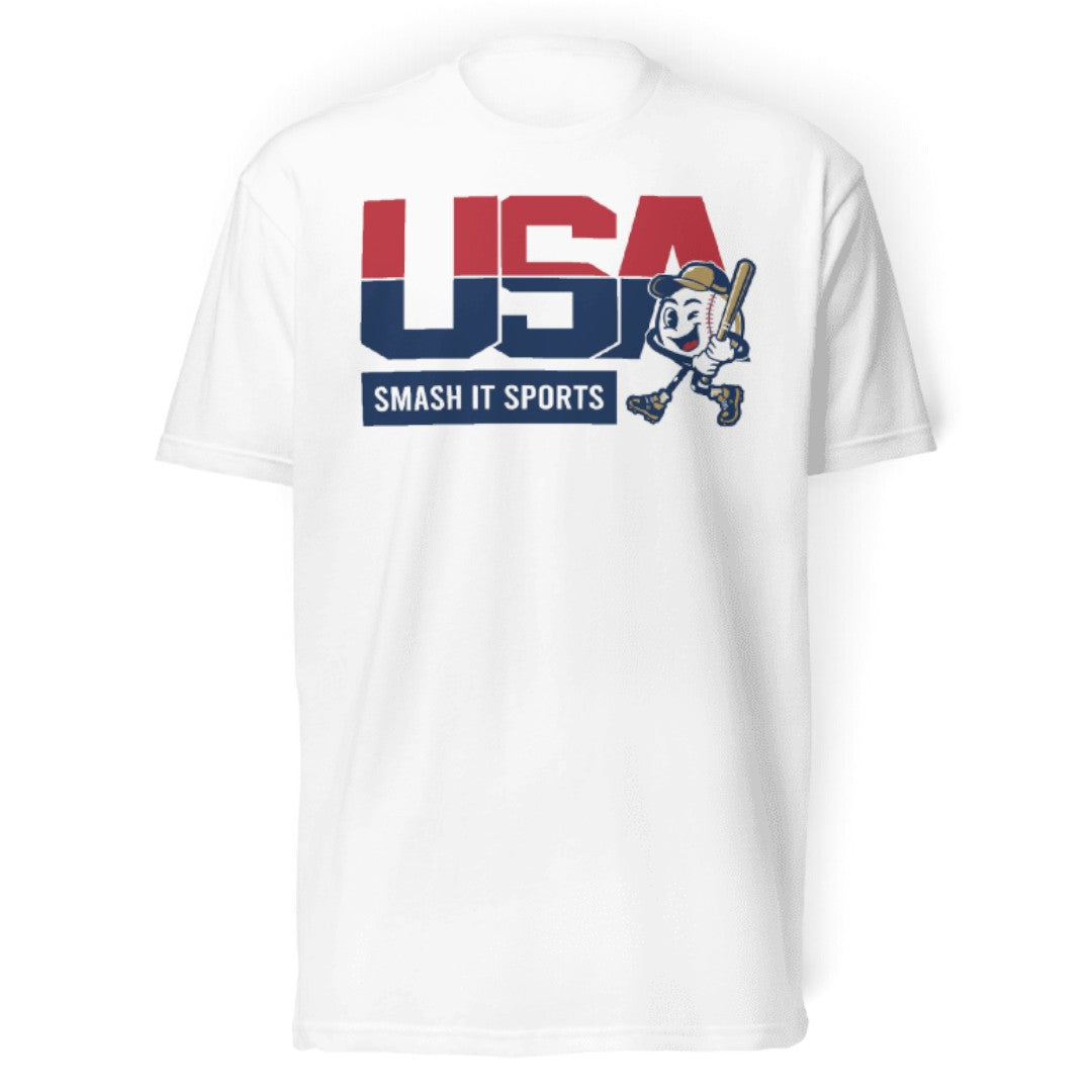 Smash It Sports T-Shirt - USA Baseball Club (Multiple Colors)