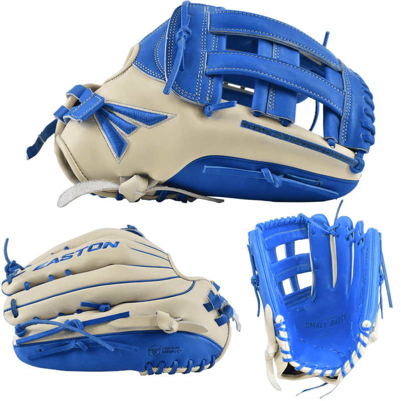 2022 Easton Small Batch No. 69 Slowpitch Softball Glove - Grey/Royal - Smash It Sports