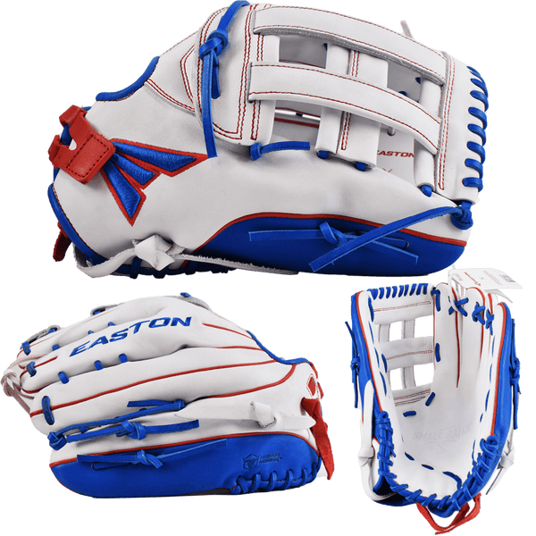 2022 Easton Small Batch No. 74 Slowpitch Softball Glove - White/Red/Royal