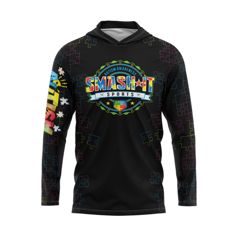 2025 Autism Awareness Hooded Long Sleeve (Customized Buy-In) - Multiple Colors - Smash It Sports