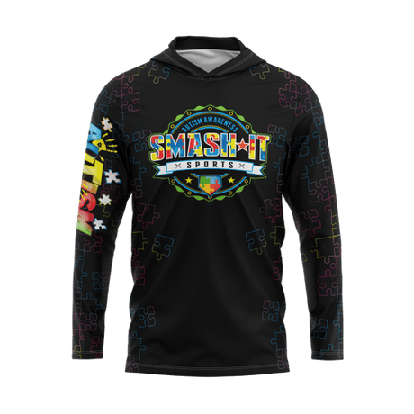2025 Autism Awareness Hooded Long Sleeve (Customized Buy-In) - Multiple Colors - Smash It Sports