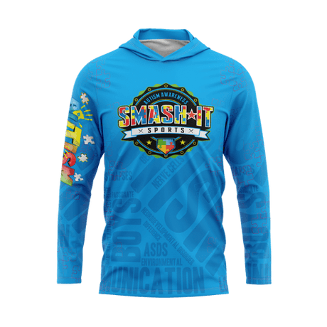 2025 Autism Awareness Hooded Long Sleeve (Customized Buy-In) - Multiple Colors - Smash It Sports