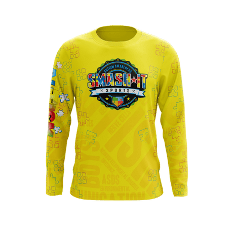 2025 Autism Awareness Long Sleeve Jersey (Customized Buy-In) - Multiple Colors - Smash It Sports