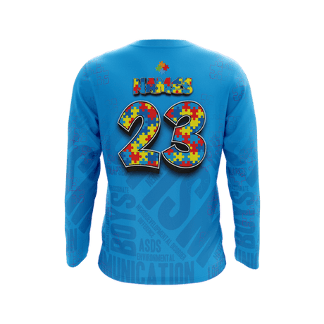 2025 Autism Awareness Long Sleeve Jersey (Customized Buy-In) - Multiple Colors - Smash It Sports