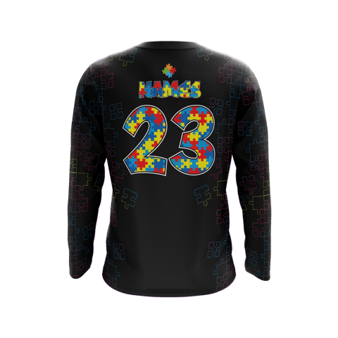 2025 Autism Awareness Long Sleeve Jersey (Customized Buy-In) - Multiple Colors - Smash It Sports