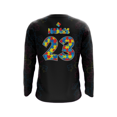 2025 Autism Awareness Long Sleeve Jersey (Customized Buy-In) - Multiple Colors - Smash It Sports