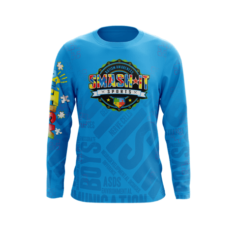 2025 Autism Awareness Long Sleeve Jersey (Customized Buy-In) - Multiple Colors - Smash It Sports