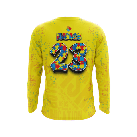 2025 Autism Awareness Long Sleeve Jersey (Customized Buy-In) - Multiple Colors - Smash It Sports