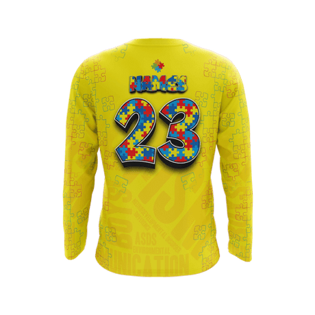 2025 Autism Awareness Long Sleeve Jersey (Customized Buy-In) - Multiple Colors - Smash It Sports