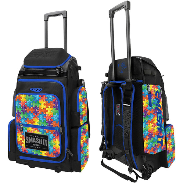 2025 Smash Ops Lil' Guerrilla Hybrid Roller/Bat Pack Bag - Autism