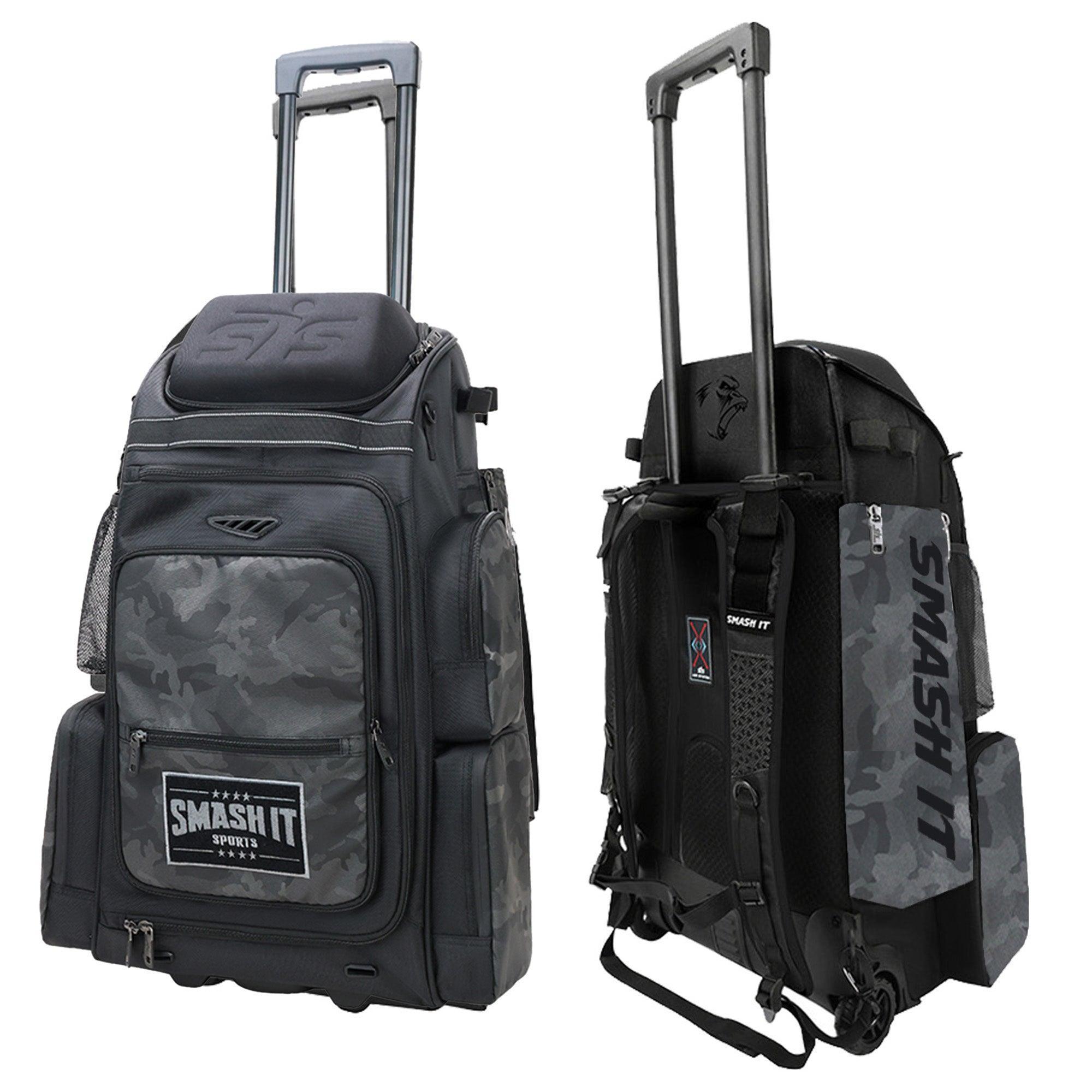 2025 Smash Ops Lil’ Guerrilla Hybrid Roller/Bat Pack Bag - Black Camo - Smash It Sports