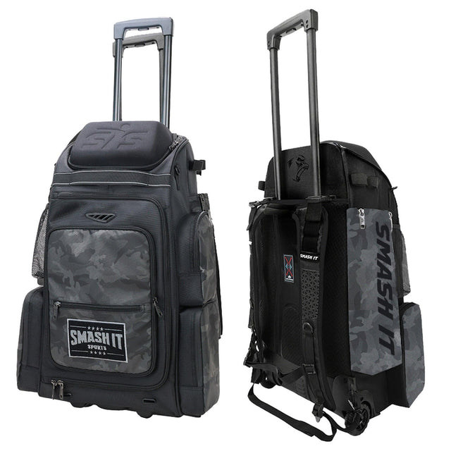 2025 Smash Ops Lil’ Guerrilla Hybrid Roller/Bat Pack Bag - Black Camo - Smash It Sports