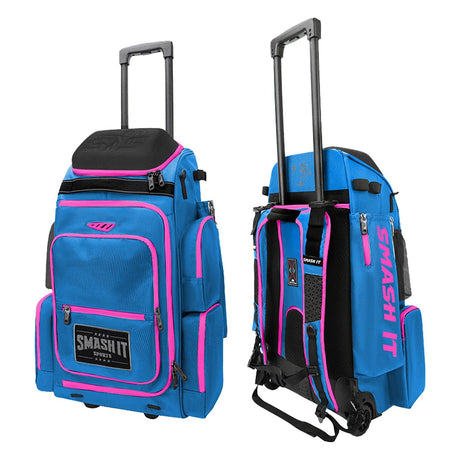 2025 Smash Ops Lil’ Guerrilla Hybrid Roller/Bat Pack Bag - Carolina/Pink - Smash It Sports