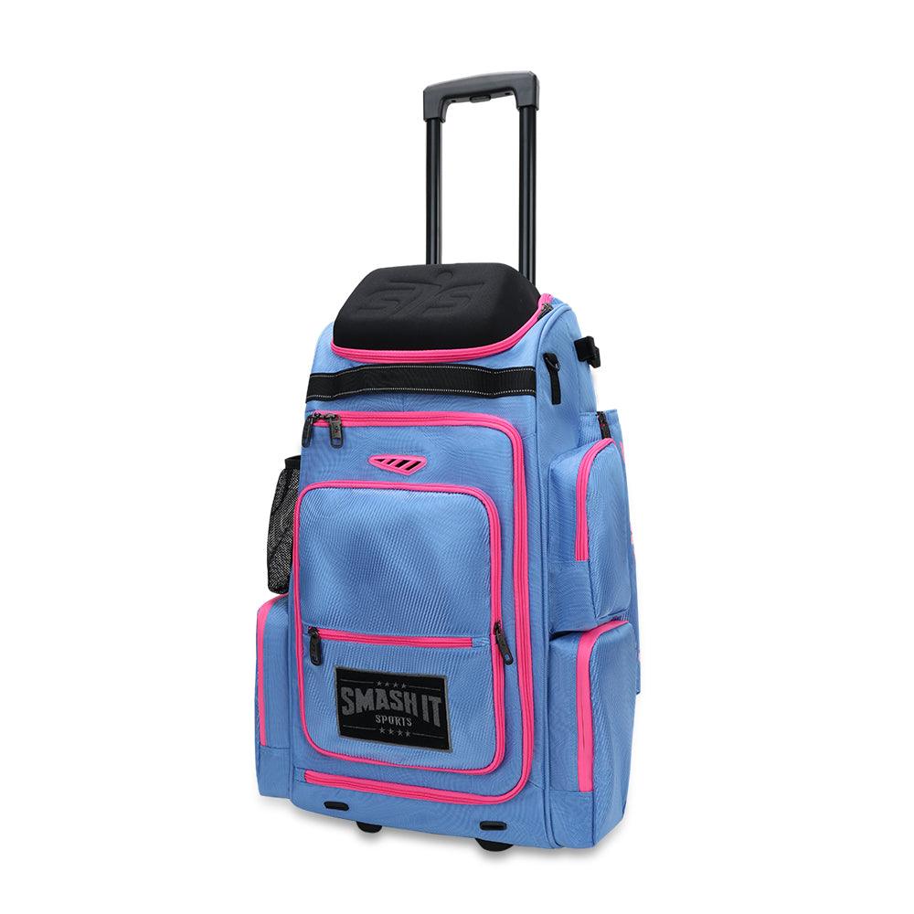 2025 Smash Ops Lil’ Guerrilla Hybrid Roller/Bat Pack Bag - Carolina/Pink - Smash It Sports