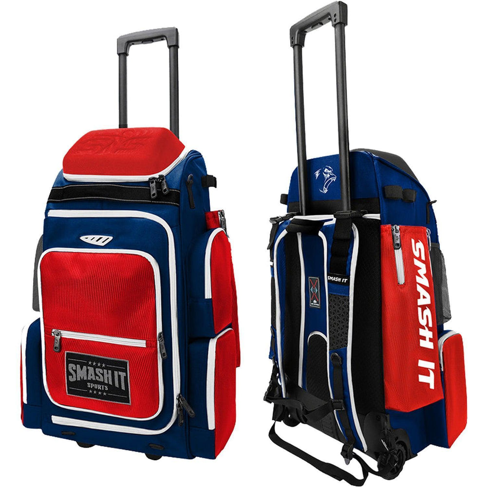 Pack Bat Lil' Guerrilla Hybrid Roller/Bat Pack Bag Red/Navy | Smash Ops – Smash ...
