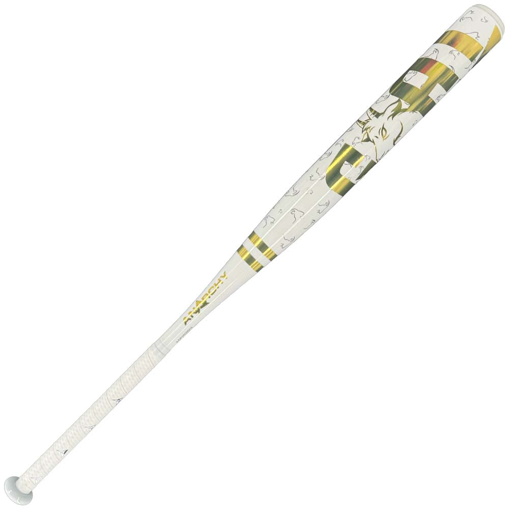 (AUCTION) NEW 2025 Anarchy GOAT White Balanced USA/ASA Slowpitch Softball Bat ASPGOATB25A (25oz)