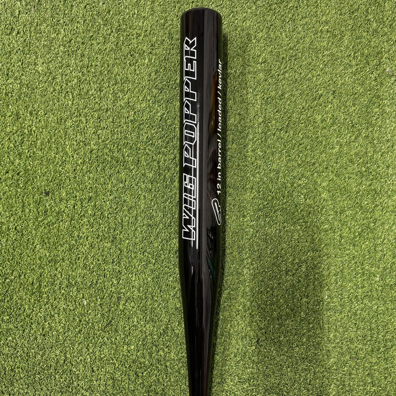 2025 Short Porch Wig Popper Black Out OG KEVLAR End Loaded 1-Piece SSUSA Senior Slowpitch Softball Bat [USED-UB-199] 27oz