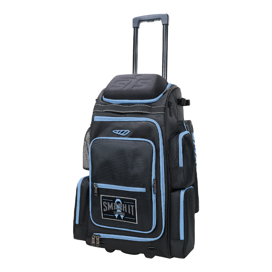 2025 Smash Ops Lil’ Guerrilla Hybrid Roller/Bat Pack Bag - Carolina Cancer Awareness