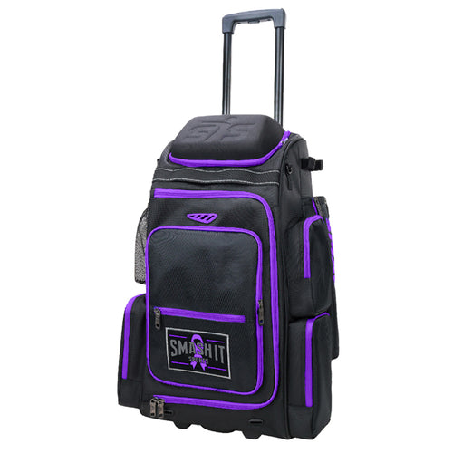 Smash Ops Lil’ Guerrilla Hybrid Roller/Bat Pack Bag - Purple Cancer Awareness