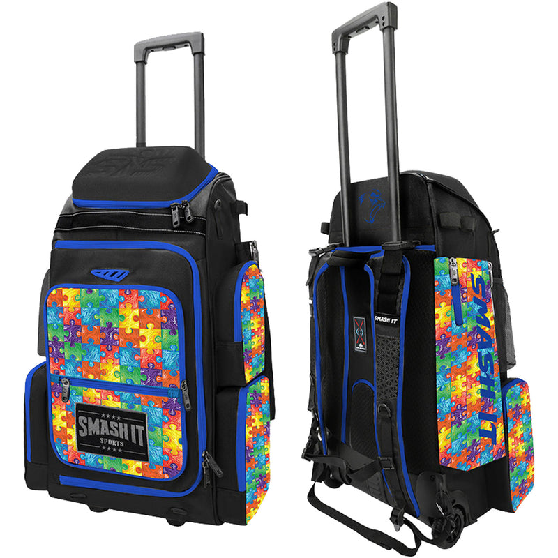 2025 Smash Ops Lil’ Guerrilla Hybrid Roller/Bat Pack Bag - Autism Awareness