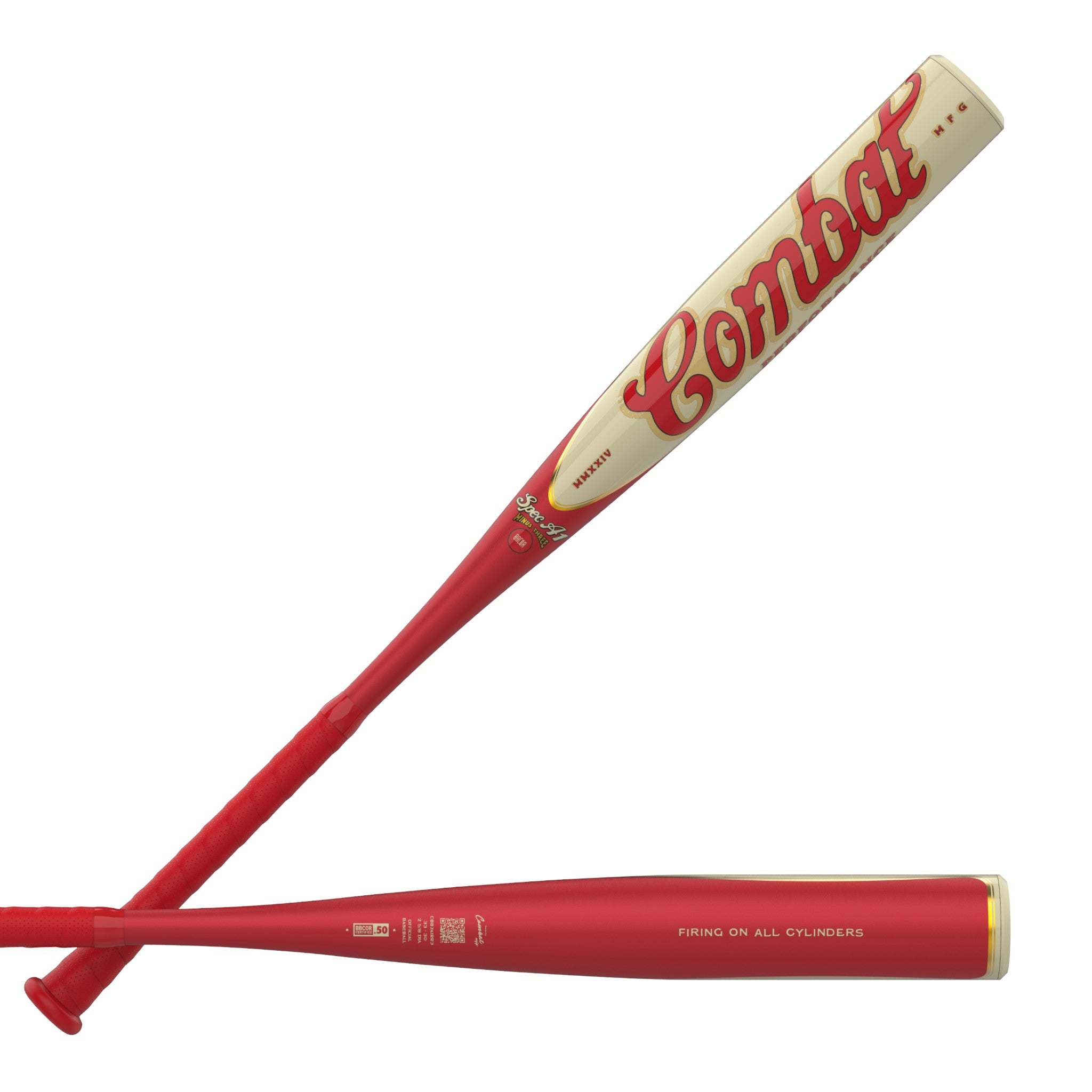 2026 Combat MFG Steel Horses Red Rider SPEC-A1 -3 BBCOR Baseball Bat - CBB7A1RR3