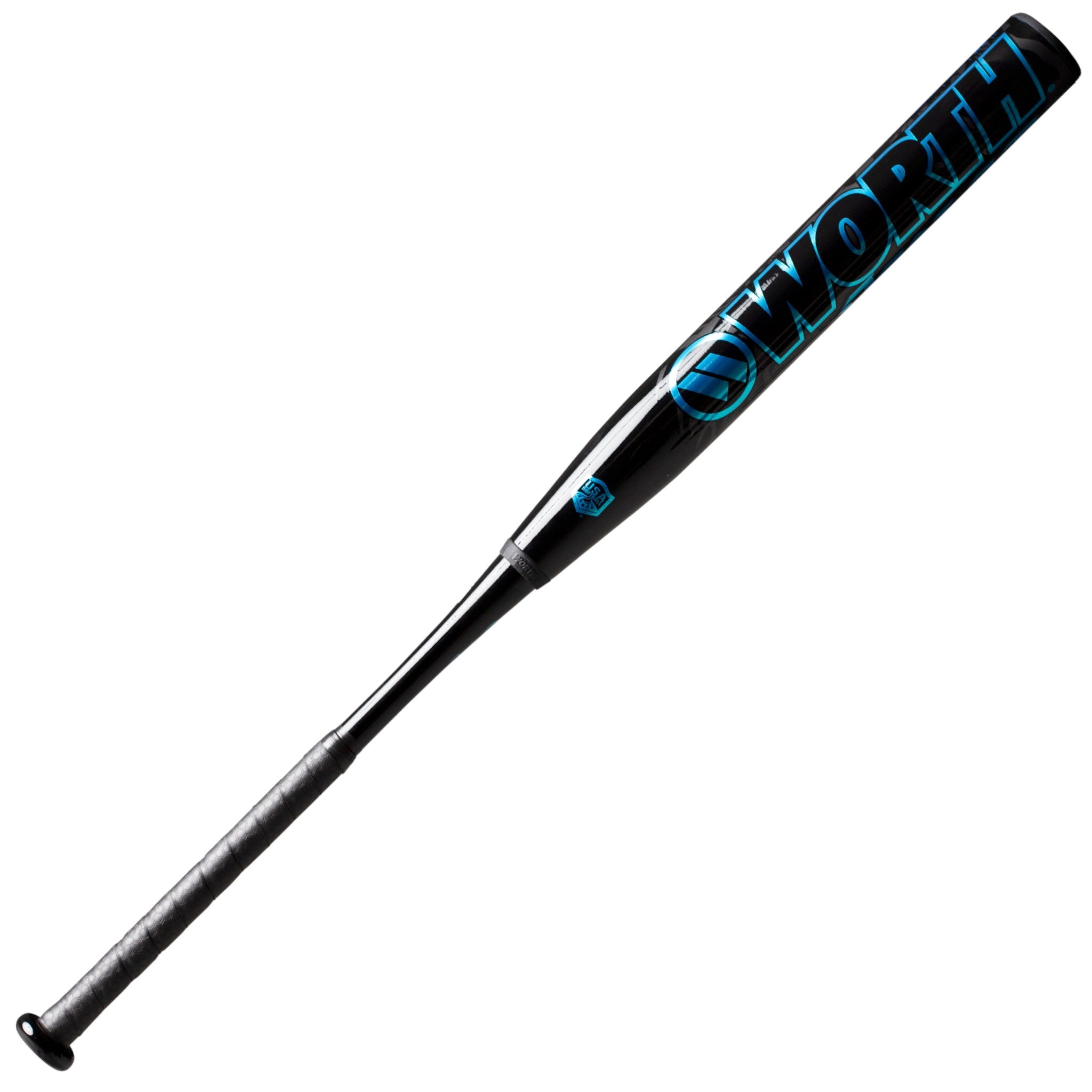 2026 Worth Bedlam Black XL 2-Piece USA/ASA Slowpitch Softball Bat - WSA6BDBKL