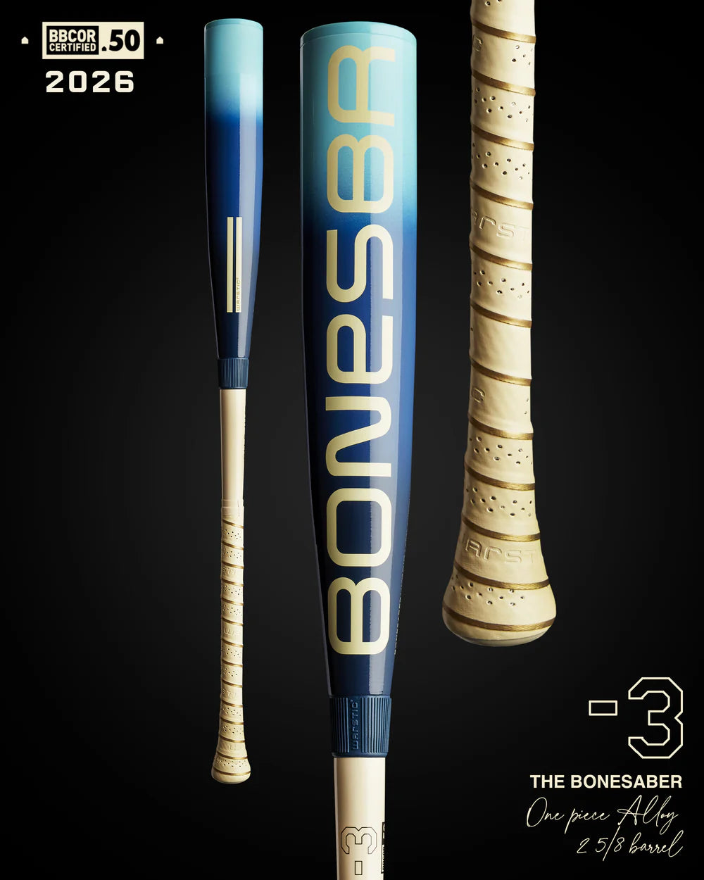 2026 Warstic Bonesaber Hybrid Frostbite Limited Edition BBCOR Baseball Bat -3