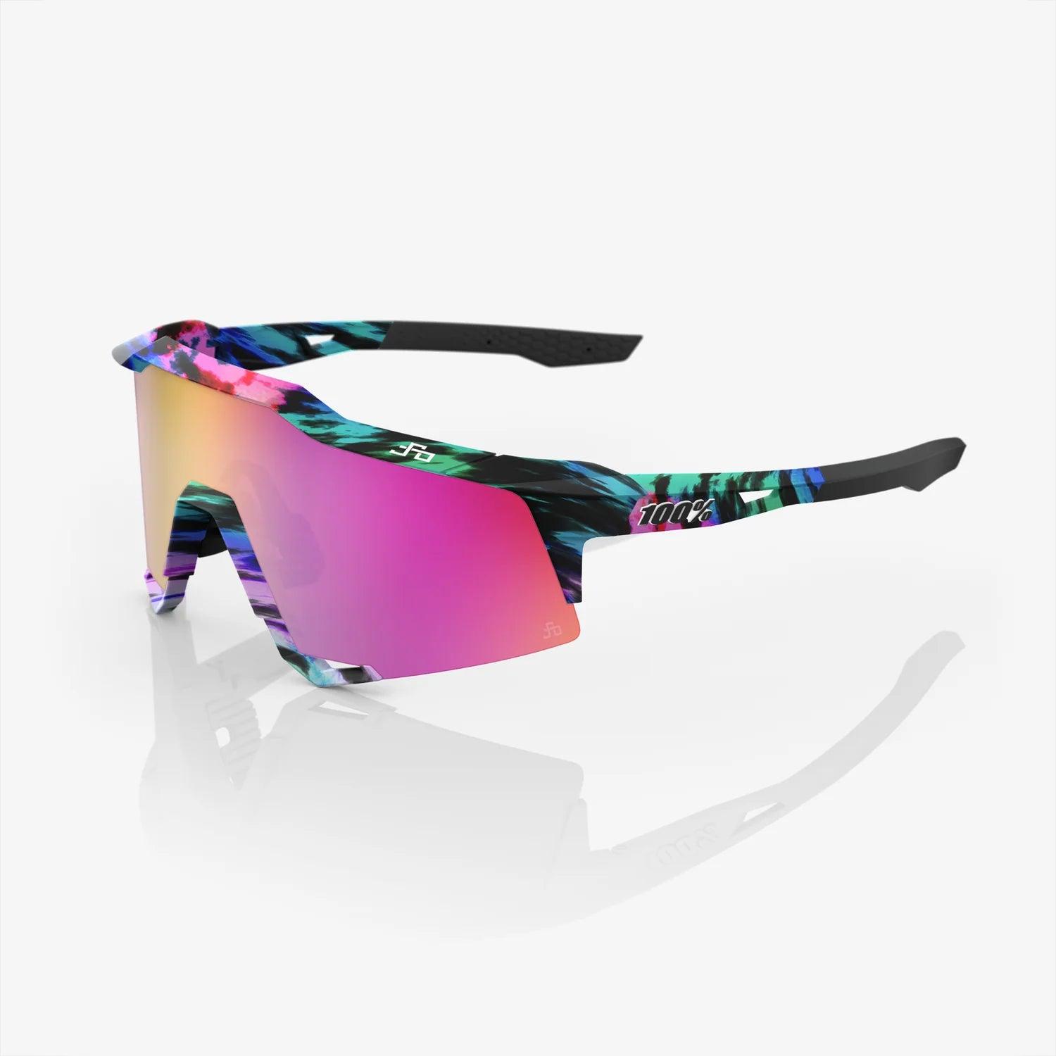 100 Percent Sunglasses - SPEEDCRAFT - Peter Sagan LE Soft Tact Tie Dye - Purple Multilayer Mirror Lens - Smash It Sports