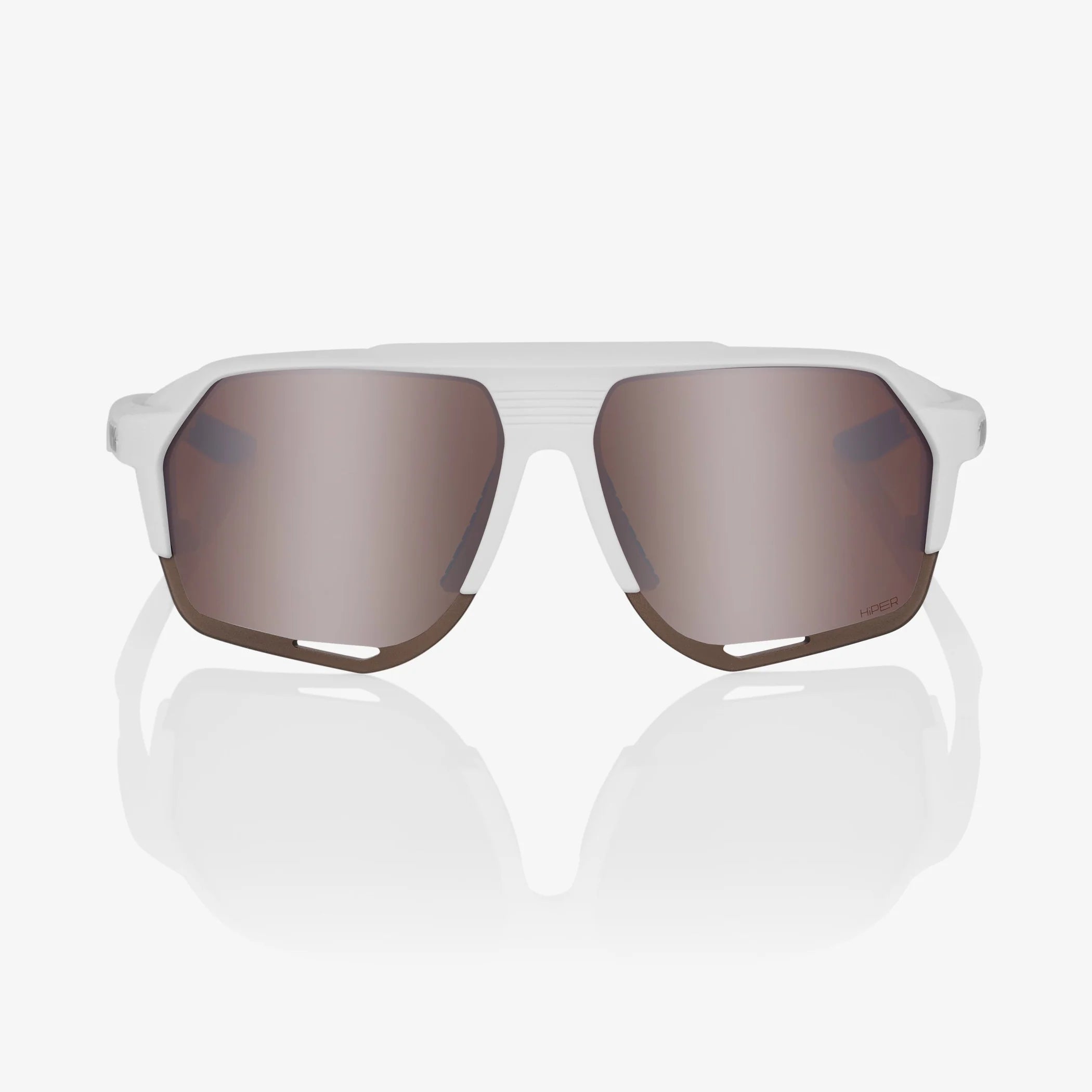 100 Percent Sunglasses - Norvik - Soft Tact White - HiPER Silver Mirror Lens