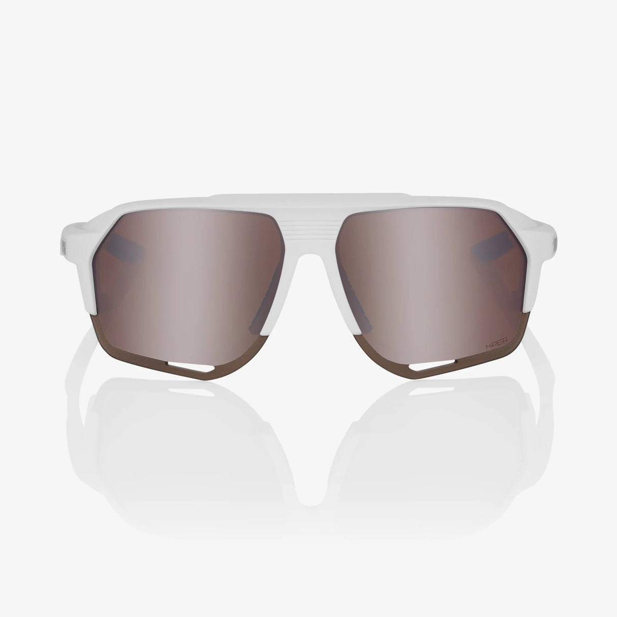 100 Percent Sunglasses - Norvik - Soft Tact White - HiPER Silver