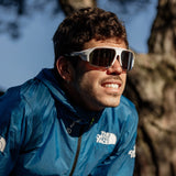 100 Percent Sunglasses - Norvik - Soft Tact White - HiPER Silver Mirror Lens