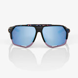 100 Percent Sunglasses - Norvik - Black Holographic - HiPER Blue Multilayer Mirror Lens