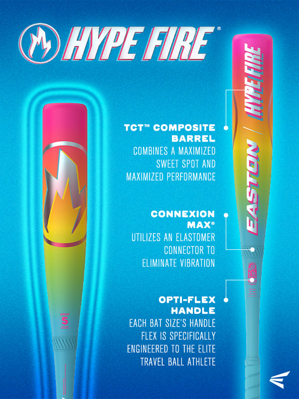 2026 Easton Hype Fire -10 USSSA Baseball Bat - EUT6HYP10