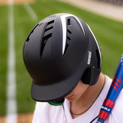 Marucci DuraVent Two-Tone Baseball Helmet With Jaw Guard