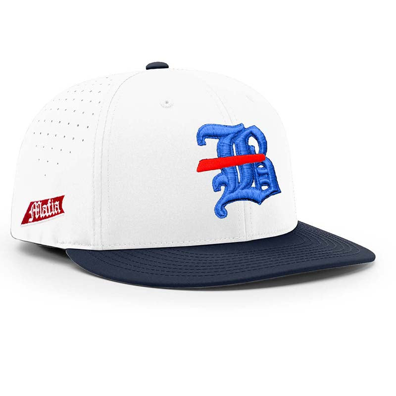 716 Mafia Fitted Hat - White/Navy