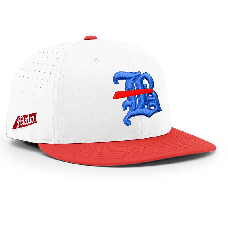 716 Mafia Fitted Hat - White/Red