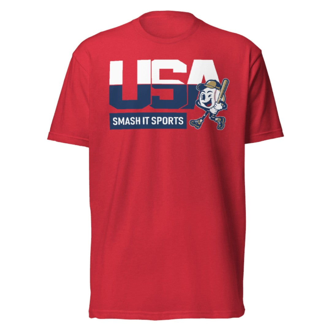Smash It Sports T-Shirt - USA Baseball Club (Multiple Colors)