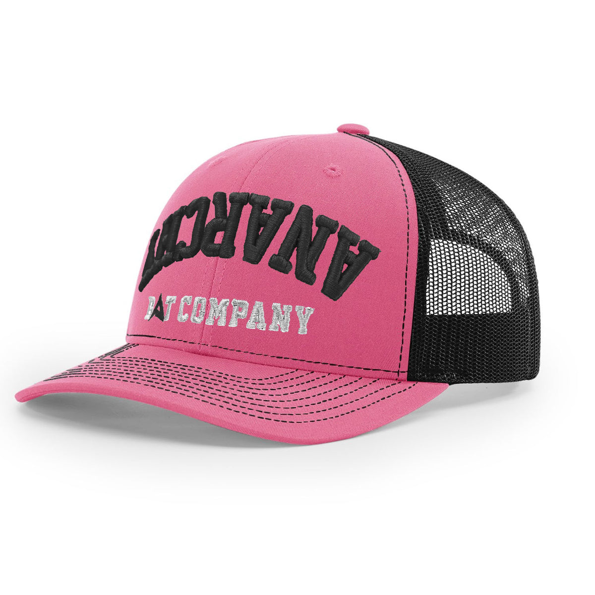 Anarchy R112 Trucker Hat - Pink/Black/White – Product View | Smash It Sports | leather