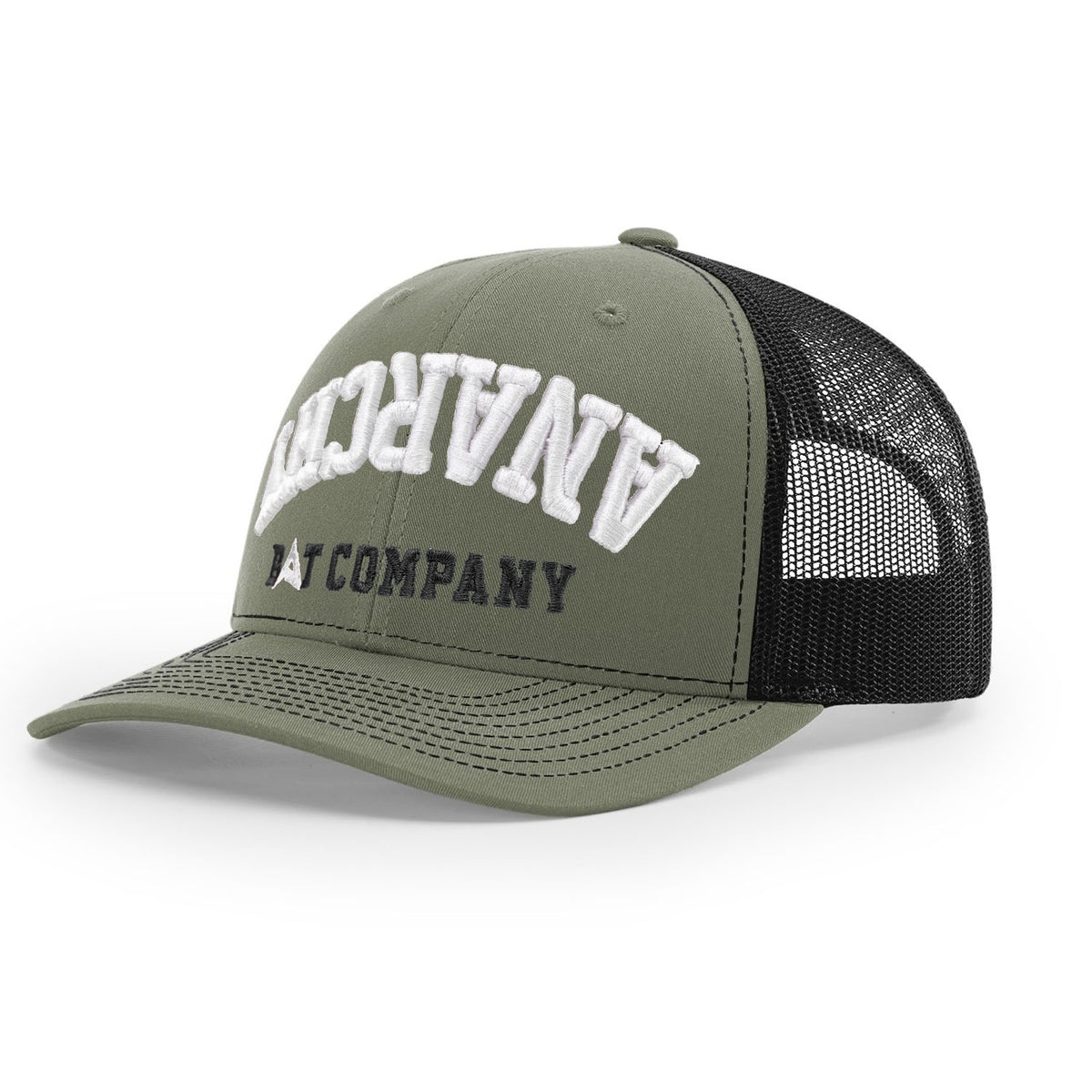 Anarchy R112 Trucker Hat - Green/Black/White – Product View | Smash It Sports | leather
