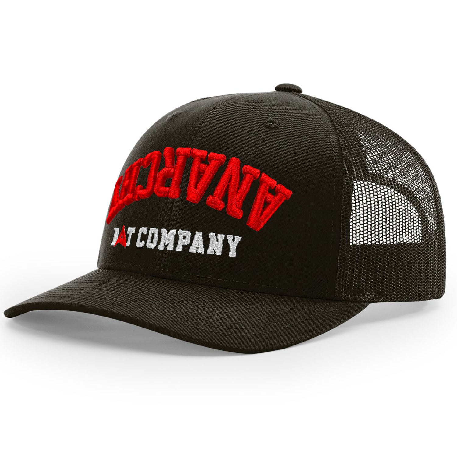 Anarchy R112 Trucker Hat - Black/Red – Product View | Smash It Sports | leather