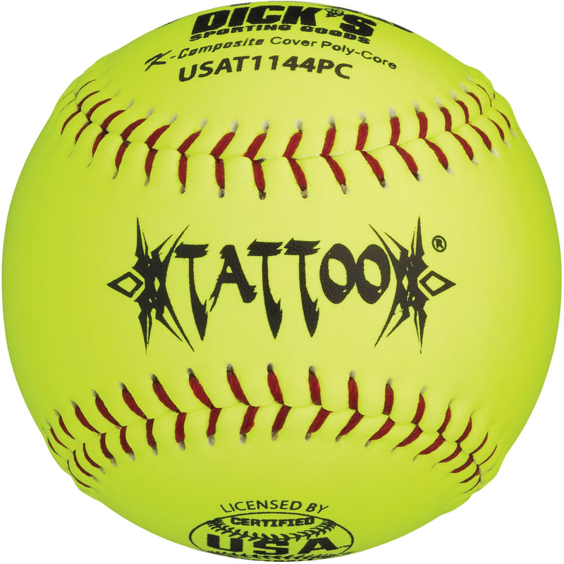 AD Starr Tattoo 44/375 ASA/USA 11" Composite Slowpitch Softballs - USAT1144PC