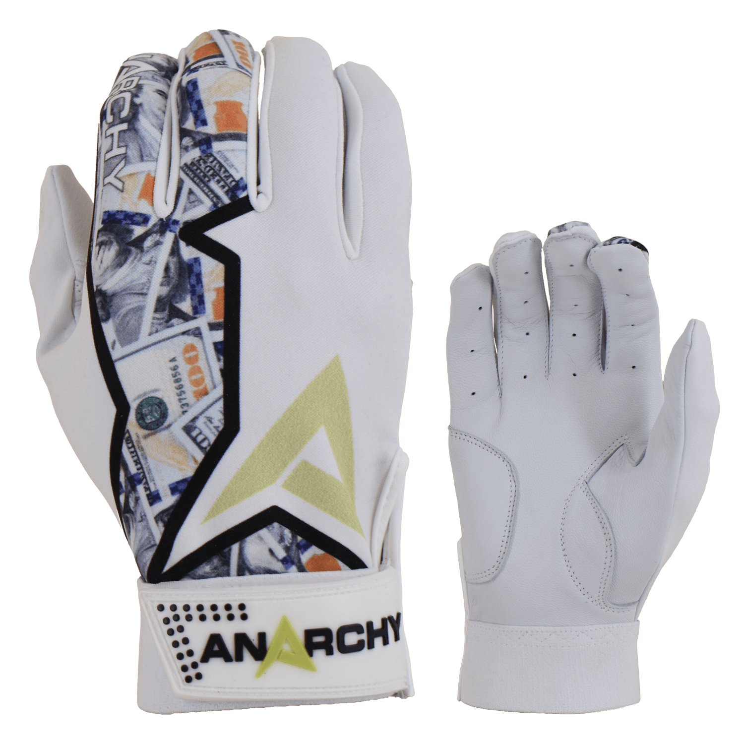 Anarchy Premium Batting Gloves- The Benjamins - Smash It Sports