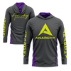 Anarchy Hooded Long Sleeve Tee - Charcoal/Purple/Volt