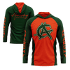 Anarchy Hooded Long Sleeve Tee - Orange/Dark Green