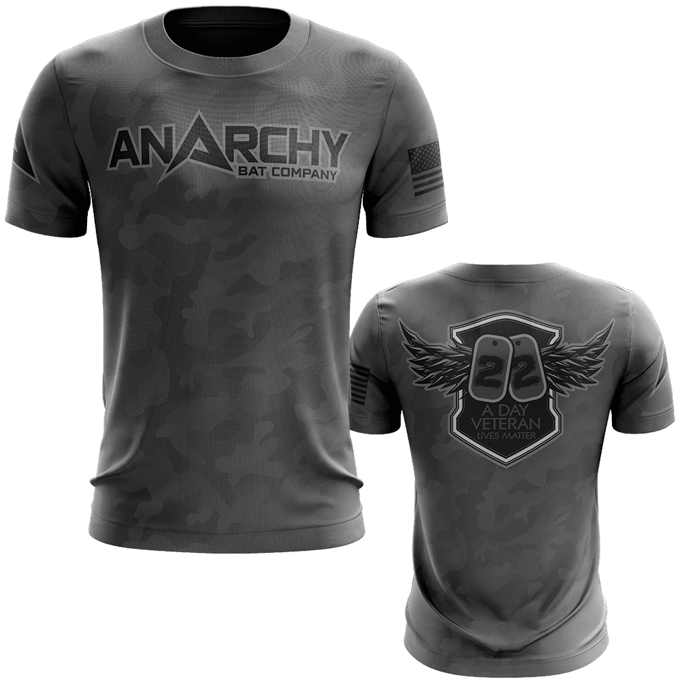 Anarchy Bat Company Short Sleeve Shirt - 22 A Day Veterans Lives Matter