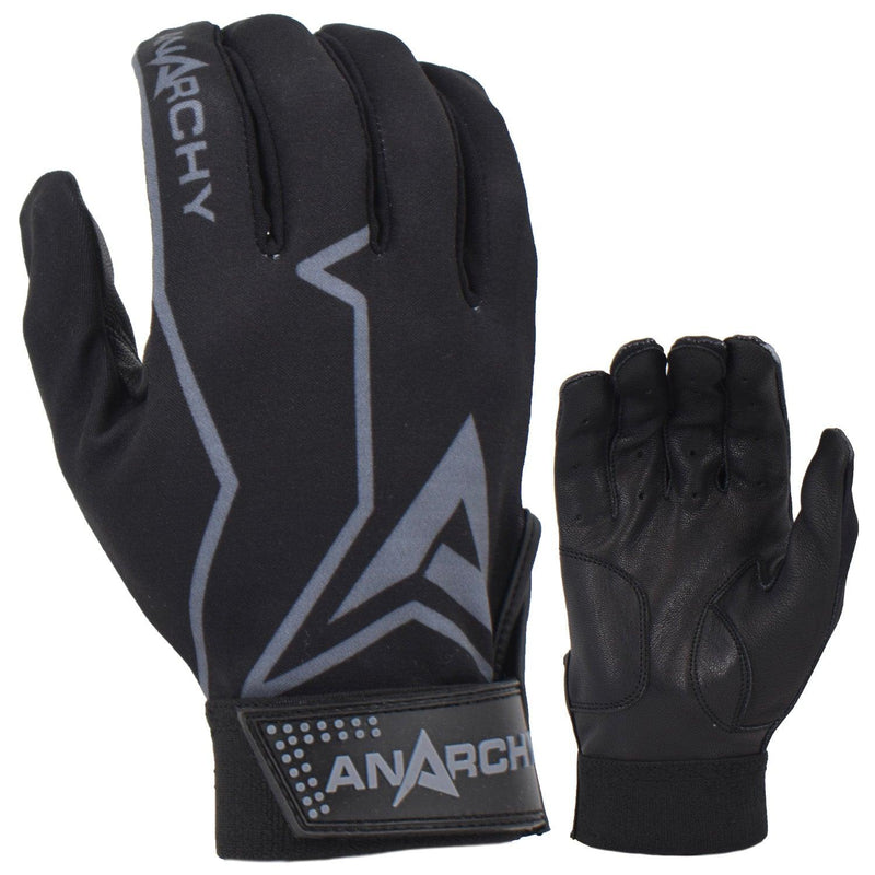 Anarchy Premium Batting Gloves- Black/Grey - Smash It Sports