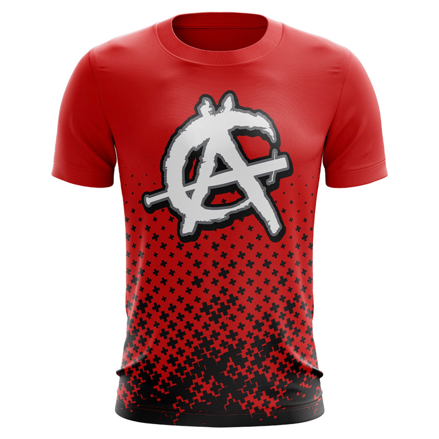 Anarchy Bat Company Short Sleeve Shirt - (Red/Black) - Smash It Sports